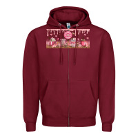 Burgundy Cafecito y Chisme Zipper Hoodie - TumblerDesignByShophia