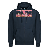 Navy Cafecito y Chisme Zipper Hoodie - TumblerDesignByShophia