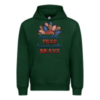 Forest Green home of the free because of the brave Urban Hoodie - BundleAndBundleShop