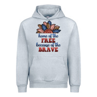 Heather Grey home of the free because of the brave Urban Hoodie - BundleAndBundleShop