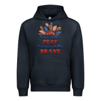 Navy home of the free because of the brave Urban Hoodie - BundleAndBundleShop