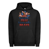 Pigment Black home of the free because of the brave Urban Hoodie - BundleAndBundleShop