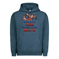 Pigment Midnight Navy home of the free because of the brave Urban Hoodie - BundleAndBundleShop