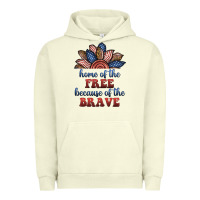 Pigment Pistachio home of the free because of the brave Urban Hoodie - BundleAndBundleShop