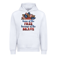 White home of the free because of the brave Urban Hoodie - BundleAndBundleShop
