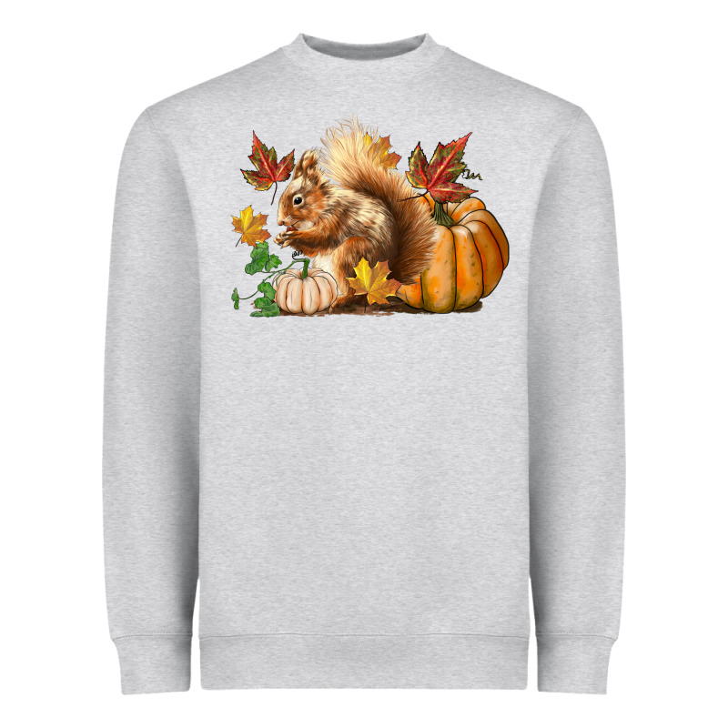 Fall Squirrel Heavyweight Sweatshirt by LillyAllenDesigns | Teevron