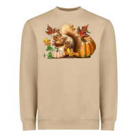 Mushroom Fall Squirrel Heavyweight Sweatshirt - LillyAllenDesigns