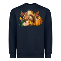 Navy Fall Squirrel Heavyweight Sweatshirt - LillyAllenDesigns
