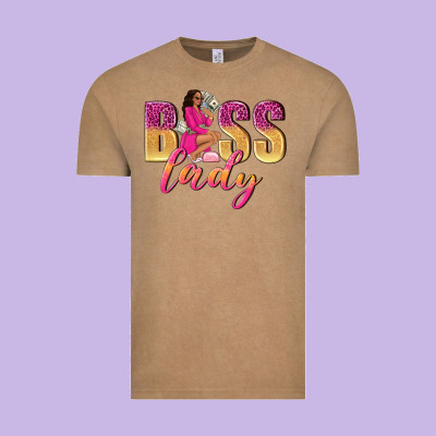 Boss Lady Afro Woman Vintage Tee Designed By Nancycooperartshop