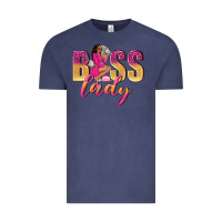 Vintage Denim boss lady afro woman Vintage Tee - NancyCooperArtShop