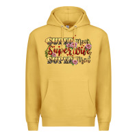 Antique Gold Super mom super wife super tired Premium Hoodie - CowGirlArtShop