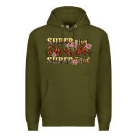 Army Green Super mom super wife super tired Premium Hoodie - CowGirlArtShop