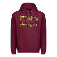 Burgundy Super mom super wife super tired Premium Hoodie - CowGirlArtShop