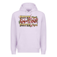 Lilac Super mom super wife super tired Premium Hoodie - CowGirlArtShop