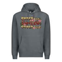 Rock Super mom super wife super tired Premium Hoodie - CowGirlArtShop