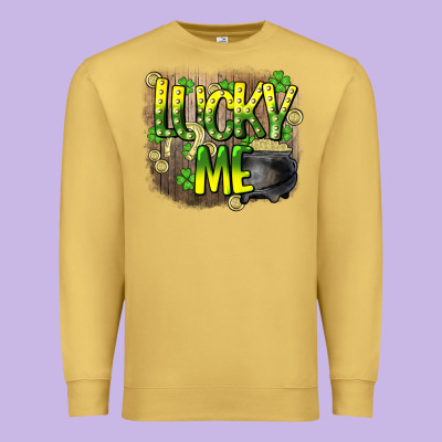 Lucky Me St. Patricks Day Premium Sweatshirt Designed By Howdyjamesfarm