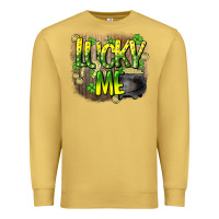 Antique Gold lucky me st. patricks day Premium Sweatshirt - HowdyJamesFarm