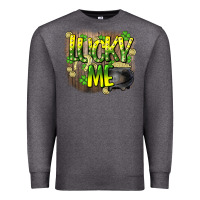 Charcoal Heather lucky me st. patricks day Premium Sweatshirt - HowdyJamesFarm