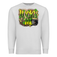 Dove Grey lucky me st. patricks day Premium Sweatshirt - HowdyJamesFarm