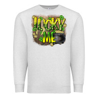 Oatmeal Heather lucky me st. patricks day Premium Sweatshirt - HowdyJamesFarm