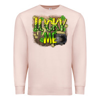 Pale Pink lucky me st. patricks day Premium Sweatshirt - HowdyJamesFarm