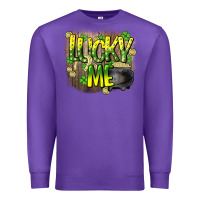Purple lucky me st. patricks day Premium Sweatshirt - HowdyJamesFarm