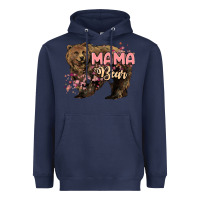 Navy Mama bear mother's day Heavyweight Hoodie - HowdyJamesFarm