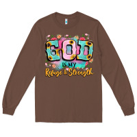 Chestnut god is my refuge and strength Long Sleeve Tee - LillyAllenDesigns