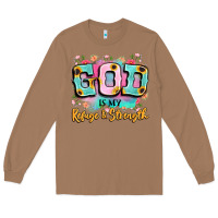 Toasted Coconut god is my refuge and strength Long Sleeve Tee - LillyAllenDesigns