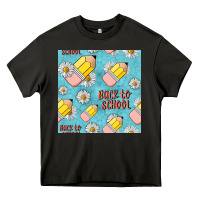 Asphalt back to school seamless pattern Heavy Core Tee - BundleAndBundleShop