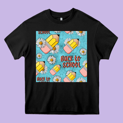 Back To School Seamless Pattern Heavy Core Tee Designed By Bundleandbundleshop