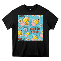 Black back to school seamless pattern Heavy Core Tee - BundleAndBundleShop