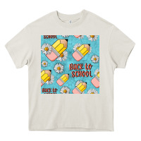 Cream back to school seamless pattern Heavy Core Tee - BundleAndBundleShop
