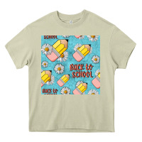 Mossy back to school seamless pattern Heavy Core Tee - BundleAndBundleShop