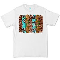 White sunflower cactus leopard brushstroke Premium Tee - AdoDesignShop