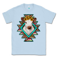 Dusty Blue heifer cowhide aztec Classic Tee - JahusDesignShop