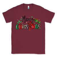 Burgundy faith cross merry christmas Classic Tee - MaliasSmallBusiness