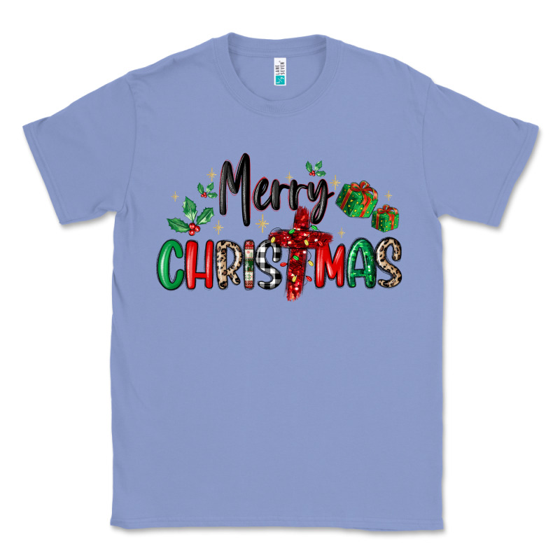 Faith Cross Merry Christmas Classic Tee by MaliasSmallBusiness | Teevron