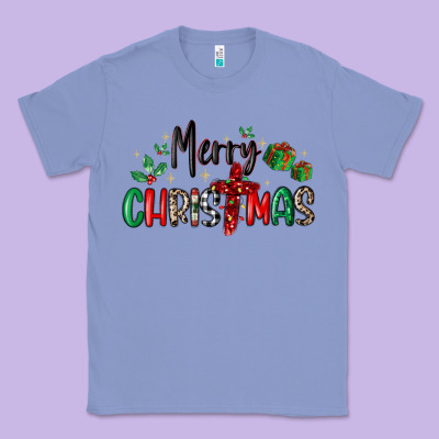 Faith Cross Merry Christmas Classic Tee Designed By Maliassmallbusiness