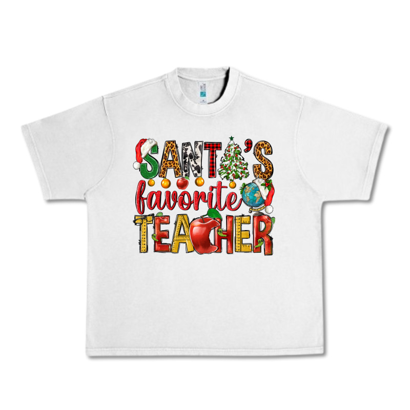 Santas Favorite Teacher Urban Heavy Tee by NancyCooperArtShop | Teevron