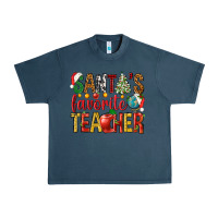 Midnight Navy santas favorite teacher Urban Heavy Tee - NancyCooperArtShop