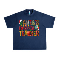 Navy santas favorite teacher Urban Heavy Tee - NancyCooperArtShop