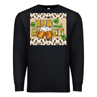 Black Bad and boozy Premium Sweatshirt - CowGirlArtShop