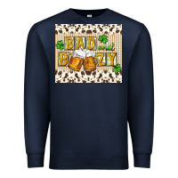 Navy Bad and boozy Premium Sweatshirt - CowGirlArtShop