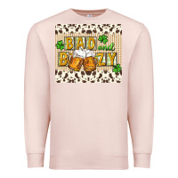 Pale Pink Bad and boozy Premium Sweatshirt - CowGirlArtShop