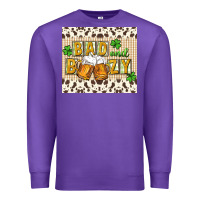 Purple Bad and boozy Premium Sweatshirt - CowGirlArtShop