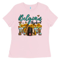 Bubblegum Pink belgian shepherd mom Ladies Tee - Artiststas