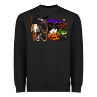 Black Halloween Nurse Heavyweight Sweatshirt - LillyAllenDesigns