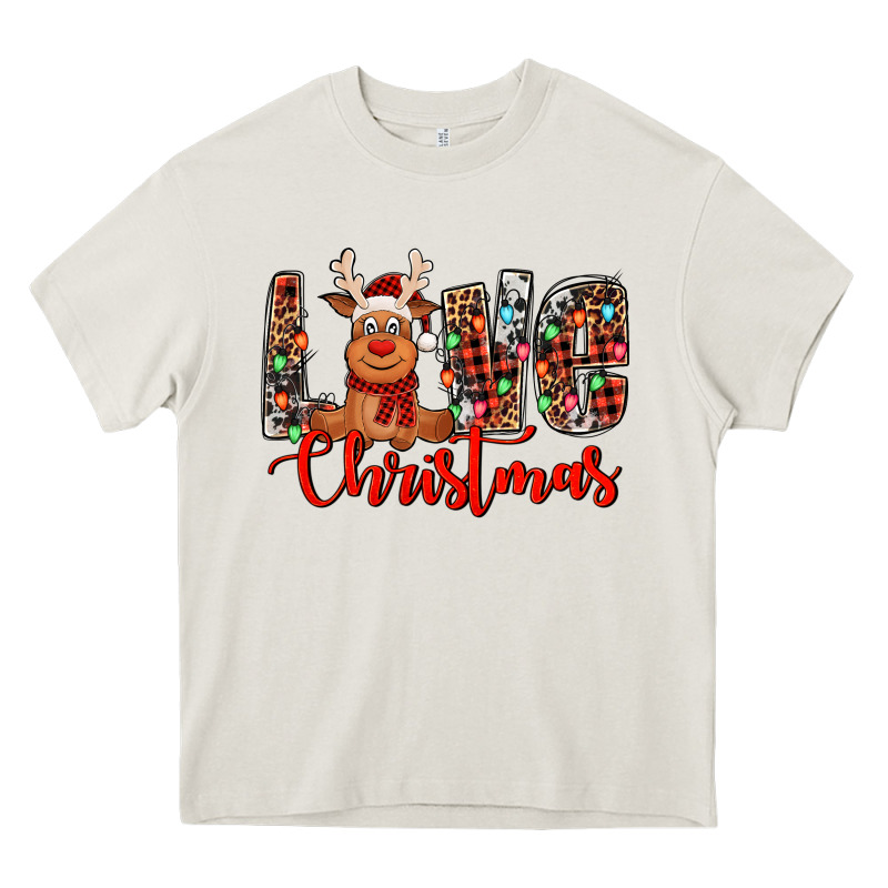 Love Christmas Reindeer Heavy Core Tee by Jasminsmagicworld | Teevron