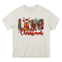 Cream love christmas reindeer Heavy Core Tee - Jasminsmagicworld